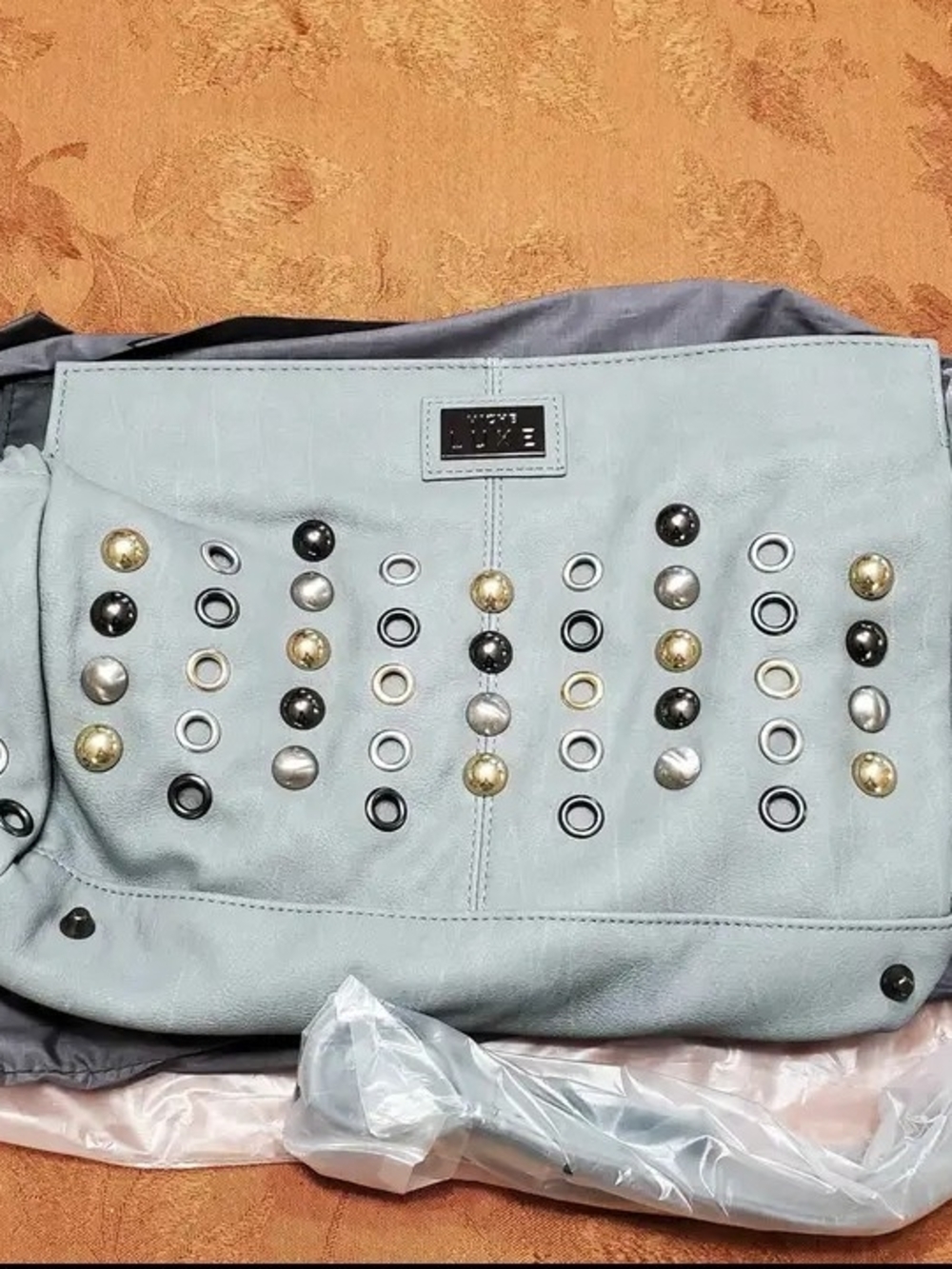 Retired Miche Lucerne Luxe Classic Light Blue Faux Leather Shell